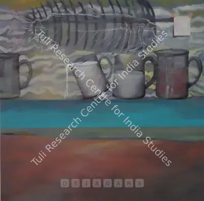 Sudarshan Shetty (Artist), Fish And Milk, 2005, Painting