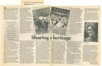 Shreedhar Rajan (Reporter), Sharing a heritage, 2000, Newspaper Clipping