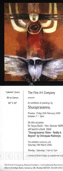 Shuvaprassana (Artist), Shuvaprasanna, 2000, Solo Exhibition Invitation