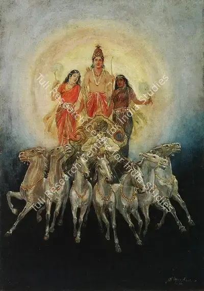 M.V. Dhurandhar (Artist), Surya, 1930, Painting