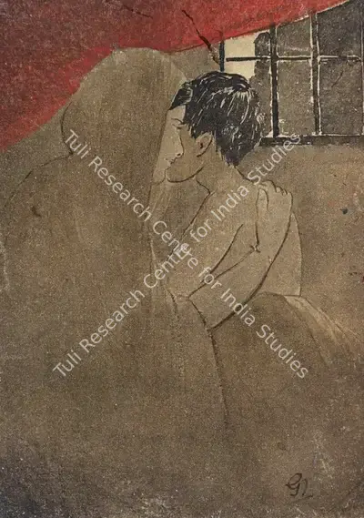 Gaganendranath&nbsp;Tagore (Artist), Mother & Son, 1928, Painting