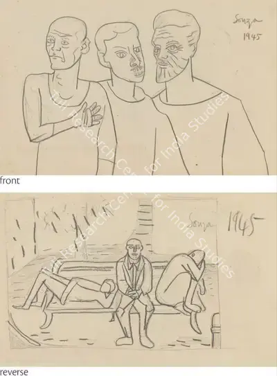 F.N. Souza (Artist), Untitled, 1945, Drawing