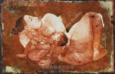 Jamil Naqsh (Artist), Mother And Child, 1995, Painting