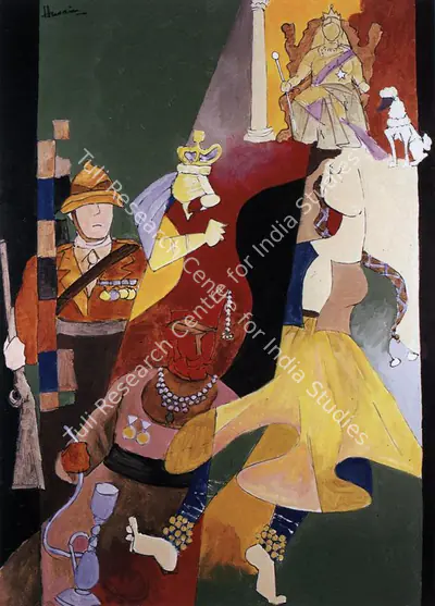 M.F. Husain (Artist), British Raj, Painting