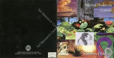 Naresh Kapuria (Curator), Different Strokes on Canvas, 2006, Group Exhibition Invitation