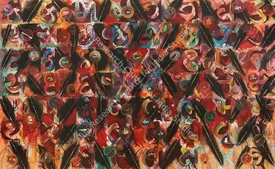 G.M. Sheikh (Artist), Alphabet Stories II, 2003, Painting