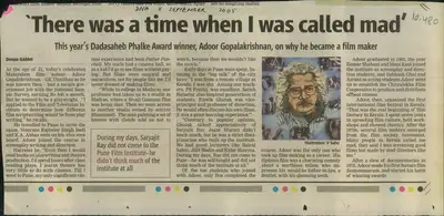 Deepa Gahlot (Reporter), There was a time when I was called mad, 2005, Newspaper Clipping