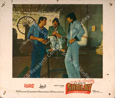 Dwarka Divecha (Cinematographer), Sholay, 1975, Photographic Still Mounted on Lobby Card