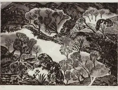 Mrinalini Mukherjee (Artist), View, 1983, Graphic Art