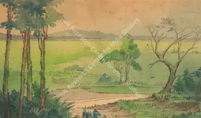 Gopal Ghose (Artist), Untitled (Pastoral Landscape), 1932, Painting