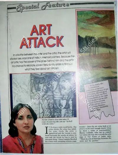 Ranjona Banerji (Writer), Art attack, 1989, Newspaper Clipping