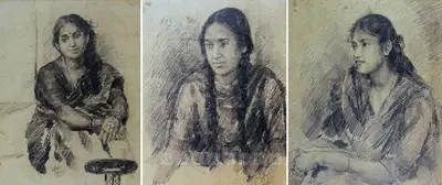 Satish Sinha (Artist), Untitled, 1941, Drawing