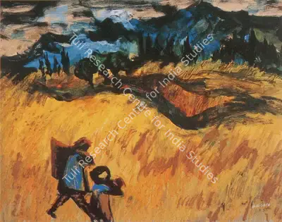 H.A. Gade (Artist), Kashmir, 1950, Painting