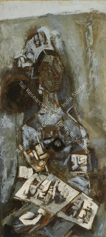 M.F. Husain (Artist), A Woman, 1964, Painting