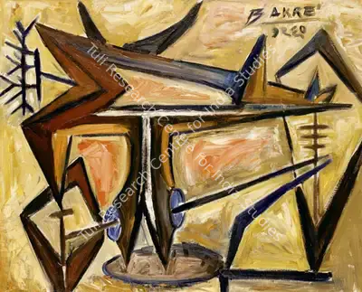 S.K. Bakre (Artist), Barbecue, 1960, Painting