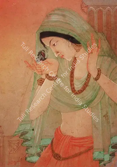 Uma Joshi (Artist), The Butterfly, 1936, Painting
