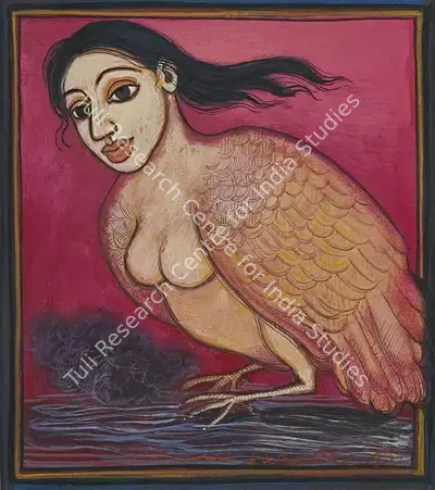 Gogi Saroj Pal (Artist), Eternal bird 6, 1992, Painting