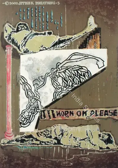 Jitish Kallat (Artist), Breathing - 5, 2002, Painting