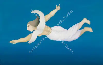 Manjit Bawa (Artist), Untitled (Winged Figure), 1986, Painting