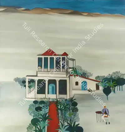 Khakhar, Bhupen (Artist). Residency Bungalow, 1969 | Painting, Bon.Lon/06.06.23, 2023 · Bonhams