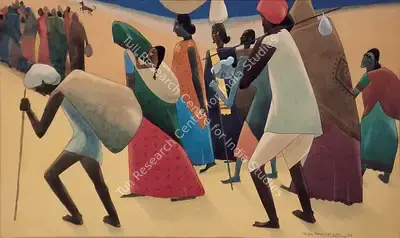 Vishwanath Nageshkar (Artist), Exile, 1950, Painting