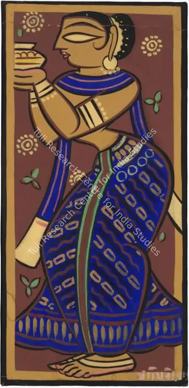 Jamini Roy (Artist), Untitled (Gopini), 1941, Painting
