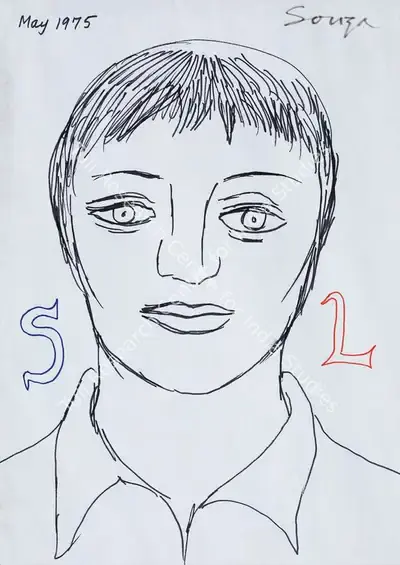 F.N. Souza (Artist), Untitled, 1975, Drawing