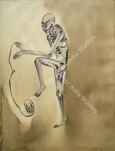 Atul Dodiya (Artist), Fakir with Long Nail - XI, 2002, Painting