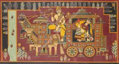 Khodidas Parmar (Artist), Untitled (Riders and Chariot), Painting
