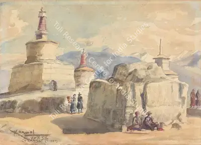 Krishna, Kanwal (Artist). Gyantse, Tibet, 1938 | Painting, Bon.Lon/05.06.25, 2025 · Bonhams