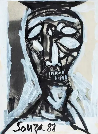 F.N. Souza (Artist), Untitled, 1988, Painting