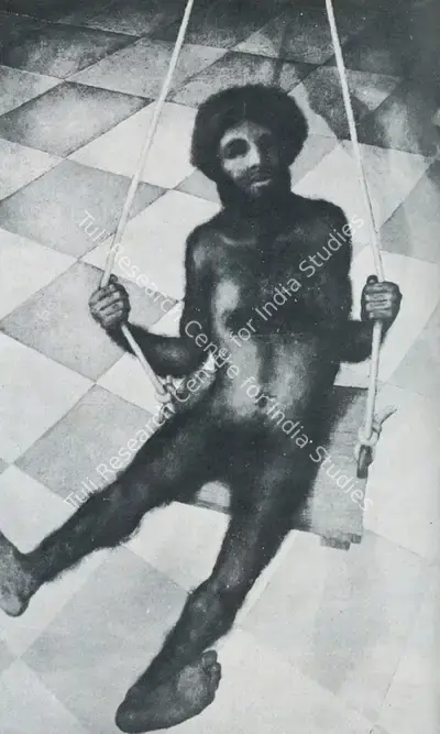 Bikash Bhattacharjee (Artist), Man on the Swing, 1972, Painting