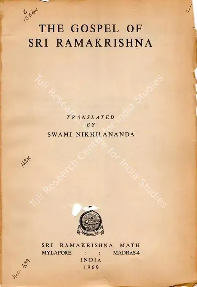 Swami Nikhilananda (Translator), The Gospel of Sri Ramakrishna, 1944, Edited Book