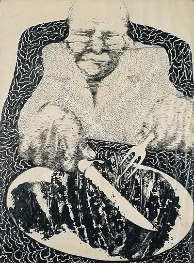 Navjot (Artist), Supper Time, 1979, Painting