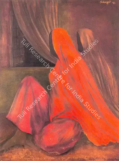 Jehangir Jani (Artist), Women by a Window, 1990, Painting
