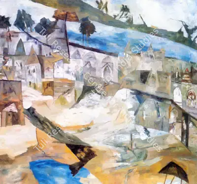 Ramkumar (Artist). Benares Landscape. Acrylic on canvas, 1997 | Painting  | 00876733