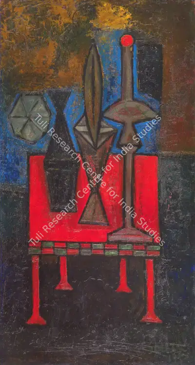 Souza, F.N. (Artist). Untitled (Still Life), 1953 | Painting, So.NeY/19.03.12, 1953