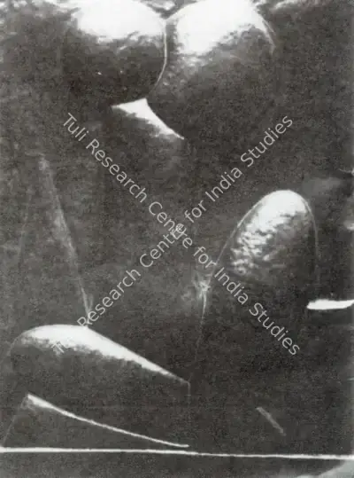 Dhanraj Bhagat (Artist), Torso with Symbols, Sculpture