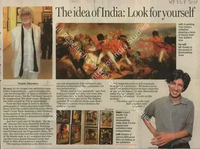 Namita Bhandare (Reporter), The Idea of India, 2005, Newspaper Clipping