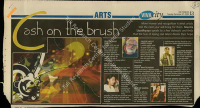 Mamta Upadhyaya (Reporter), Cash on the Brush, 2005, Newspaper Clipping