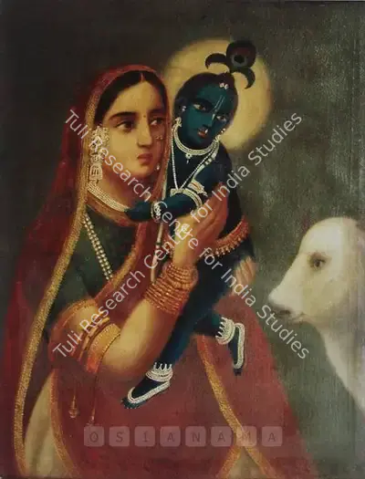 Anonymous (Artist), Krishna & Yasoda, Painting