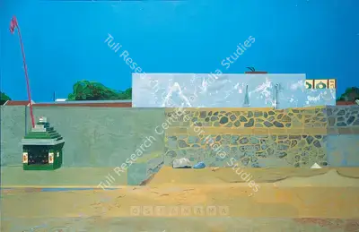Atul Dodiya (Artist), Roadside With Temple, 1988, Painting