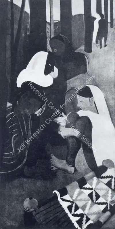 Amrita Sher-Gil (Artist), Red Varandah, 1938, Painting