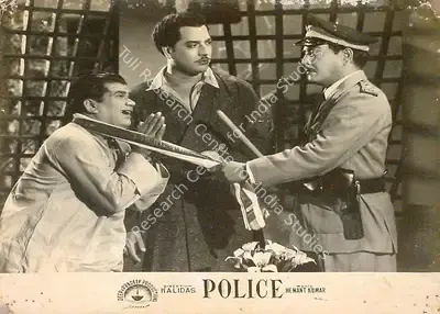 Kalidas (Director), Police, 1958, Lobby Card