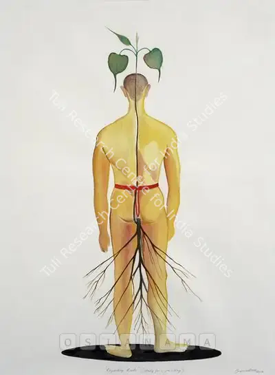 Surendran Nair (Artist), Regarding Roots (Study For A Painting), 2002, Painting