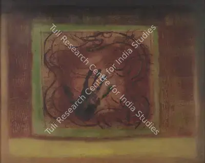 J. Swaminathan (Artist), The Sign comes to rest, 1965, Painting