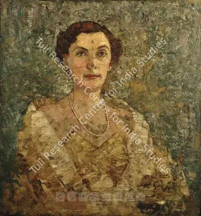 A.P. Santhanaraj (Artist), Portrait, 1954, Painting