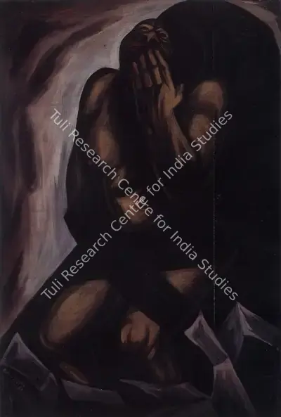 Satish Gujral (Artist), The Condemned, 1957, Painting