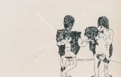 K. Laxma Goud (Artist), The Gift, 1967, Drawing