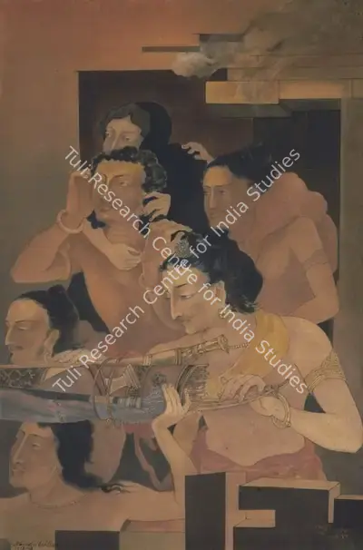 Bose, Nandalal (Artist). Untitled. Watercolour and wash on paper pasted on board, 1943 | Painting | FineArts | 00332589